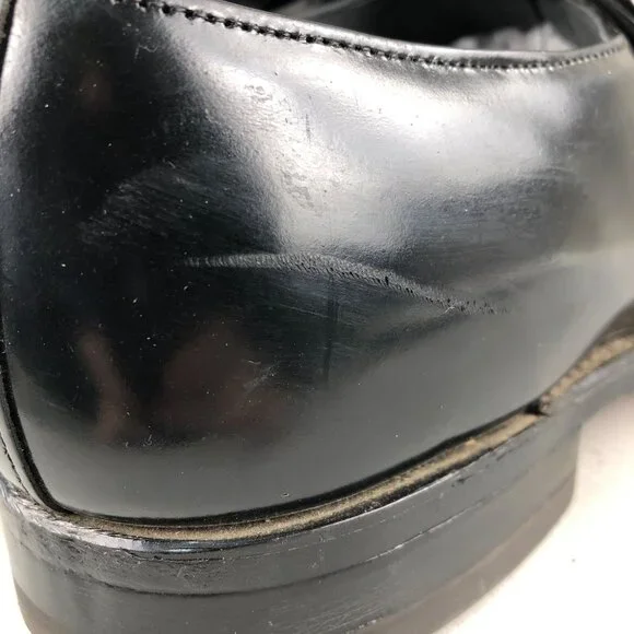 Park Place Men's Size 10D Black Leather Closed Toe Slip On Dress Shoes Loafers - Picture 8 of 16